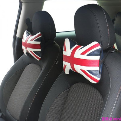BMW mini cooper 適用寶馬mini汽車頭枕護頸枕英倫風車用頭枕車用頭枕座椅靠枕裝飾