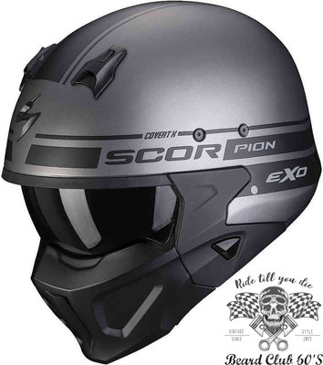 ♛大鬍子俱樂部♛ Scorpion ® Covert-X Tussle 蠍子 街車 面罩 升級版 Jet 安全帽