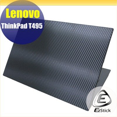 【Ezstick】Lenovo ThinkPad T495 Carbon黑色立體紋機身貼 DIY包膜