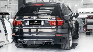 【政銓企業有限公司】BMW E70 X5M 專用 V款 V牌 高品質 抽真空 碳纖維 卡夢 後下巴 免費安裝 現貨供應