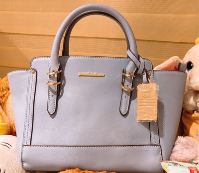 賠售 日本專櫃品牌 Samantha &amp; Chouette 粉藍 classic bag 手提袋。側背包 二用包包