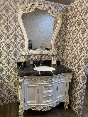 《普麗帝國際》◎廚具衛浴第一選擇◎古典造型浴櫃組100cm (含鏡/不含鏡,不含龍頭)-請詢價