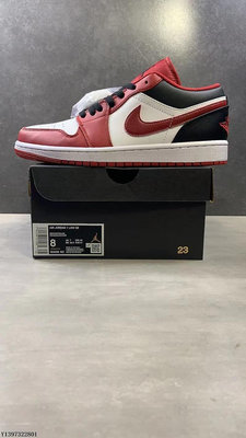 NIKE AIR JORDAN 1 LOW 時尚 百搭板鞋黑白紅553558-163