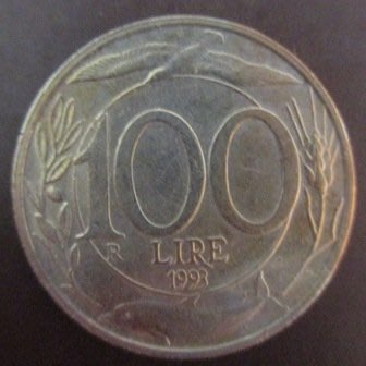 ~ITALY 義大利 100LIRE 100里拉 1993年 錢幣/硬幣二枚~