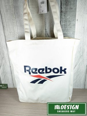 南🔥2022 9月 Reebok CL VT Canvas Tote Bag 肩背包 環保袋 米白 GK0672