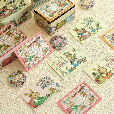 Bunny Lulu手繪小卡片賀卡烘焙禮物包裝盒卡通手寫祝福卡配飾片#喜糖盒 #伴手禮盒 #包裝盒