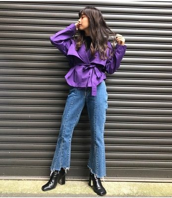 [全新]日本正品 SLY 紫色短版薄風衣