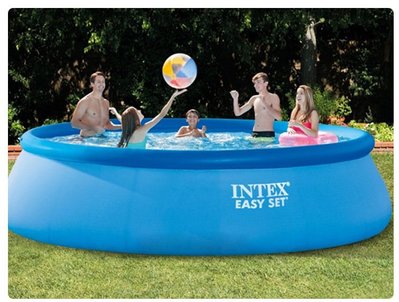 intex28130簡潔式蝶形家庭游泳池 兒童成人戲水 泳池充氣水池