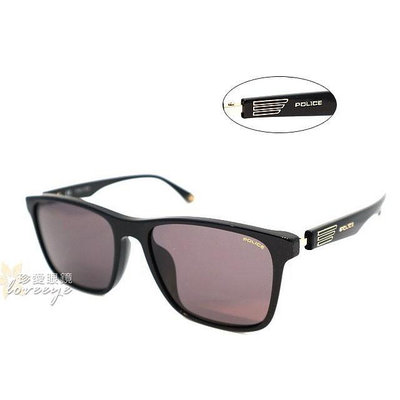 POLICE 新款 時尚偏光太陽眼鏡 SPLA32J 700P 黑框偏光鏡片 公司貨正品