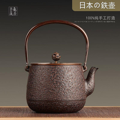茶藝師 龍善堂鐵壺日本進口鑄鐵壺無涂層南部鐵器鐵茶壺純手工