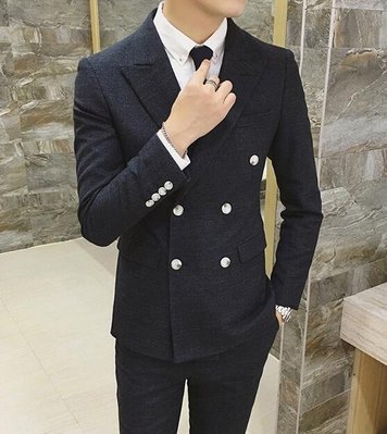 FINDSENSE品牌 韓國男 舒適面料 暗紋 小西裝 修身西裝 西裝外套 單件外套
