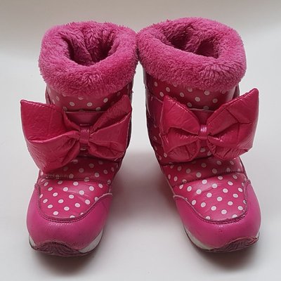 女童中統靴 韓版小女生保暖雪靴 鞋內18公分 二手賣199元