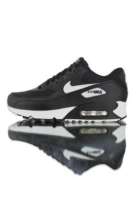 Nike Air Max '90 Essential 休閑運動 慢跑鞋“黑皮荔枝紋白鉤”325213-060 男女鞋