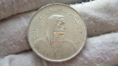 原光好品 瑞士1967年5法郎銀幣 威廉泰爾 歐洲錢幣 錢幣 銀幣 紀念幣【悠然居】291