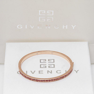 【現貨精選】Givenchy鑲嵌單排鉆手鐲韓版簡約個性時尚鍍金手環女禮物