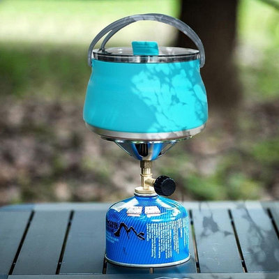 新款野營便攜式硅膠折疊燒水壺戶外可壓縮折疊鍋旅行硅膠水壺-雙喜店