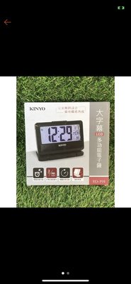 KINYO 大字幕 LCD 多功能 電子鐘 TD391 多國時間設定 貪睡功能