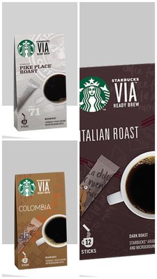 Starbucks 星巴克 黑咖啡VIA 義大利烘焙 派克市場 哥倫比亞