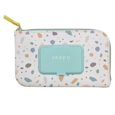 ￼❤Lika小舖❤現貨日本SEEPO濕紙巾化妝包/口罩收納袋1