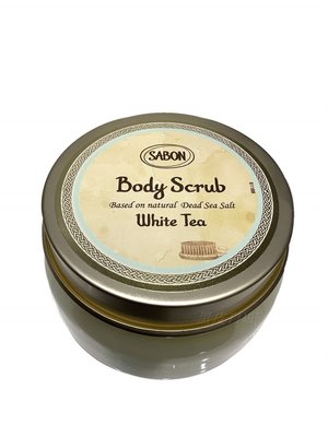 SABON 身體磨砂膏 贈木匙 PET瓶 200g 白茶 黑皮TIME