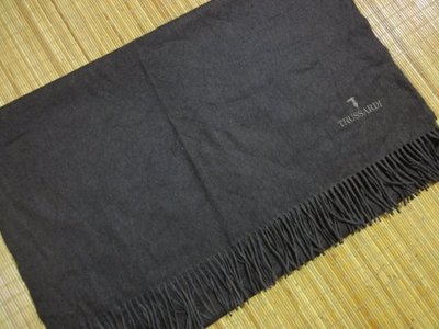 (抓抓二手服飾)  trussardi  絲巾/圍巾/披肩  深咖啡色  九成新