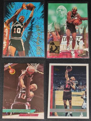 NBA Dennis Rodman 老卡4張 包含特卡