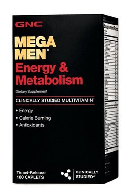 【預購】GNC Mega Men Energy &amp; Metabolism男性能量型綜合維生素180顆