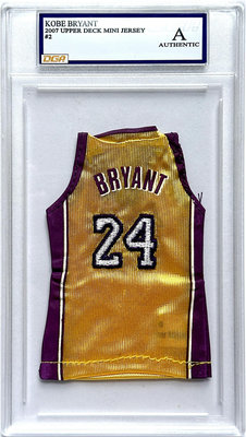 少見～Kobe Bryant 2007 Upper Deck Mini Jersey 迷你球衣鑑定卡～