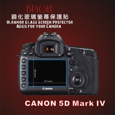 (BEAGLE)鋼化玻璃螢幕保護貼 CANON 5D Mark IV 專用-可觸控-抗指紋油汙-台灣製(2片式)