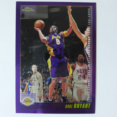 ~ Kobe Bryant ~2001年Chrome 名人堂/小飛俠/黑曼巴/柯比·布萊恩 金屬設計.NBA球員卡