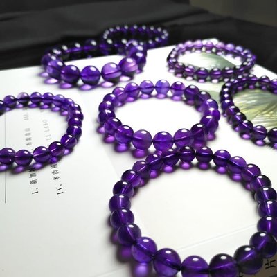 靈石之約天然紫水晶手鏈紫晶手串紫羅蘭安第斯秘魯烏拉圭女男飾品~特價特賣