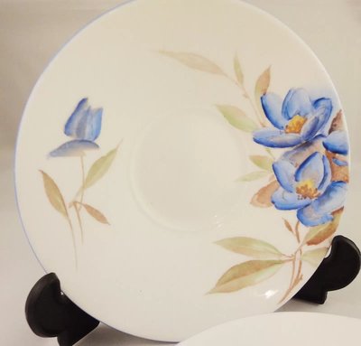 【達那莊園】英國製絕版骨瓷 Shelley雪莉 Syringa blue flower丁香藍色花 12025號 茶盤1個