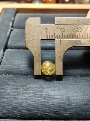 鈦晶珠徑8.8mm，重0.92g，純天然鈦晶珠子單珠散珠2155 水晶 擺件 原石【楚風漢韻】