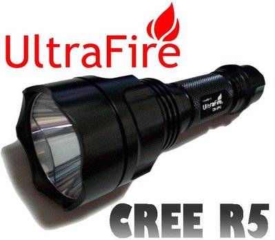 由香港UltraFire註冊商標公司 授權代理銷售UltraFire C8 R5強光戰術手電筒/前燈比,R2.Q5.還亮