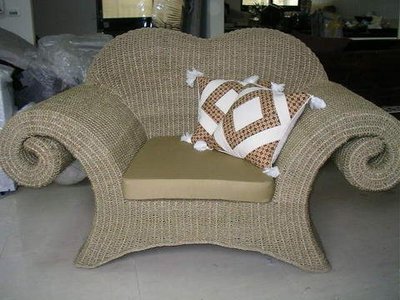 【窩,巴里島】巴里島 羊角造型 籐沙發 籐椅