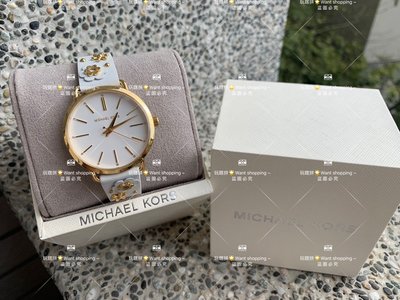 (現貨供應)Want Shopping精品🌟美國 Michael Kors 簡約花朵造型皮革腕錶