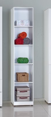 森寶藝品傢俱f-07品味生活臥室系列017-2 凱倫1.3 尺白色開放隔板衣櫃~特價