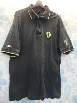 Ferrari 黑色短袖POLO衫