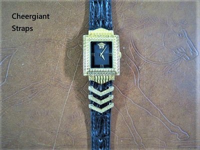 凡賽斯鱷魚錶帶特殊錶耳款式巧將手工錶帶Gianni Versace hand made crocodile strap