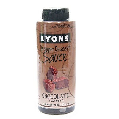 黑巧克力 風味 裝飾淋醬- 美國 Lyons經典設計師系列 454g/罐(有效期限：2025/04)-【良鎂】