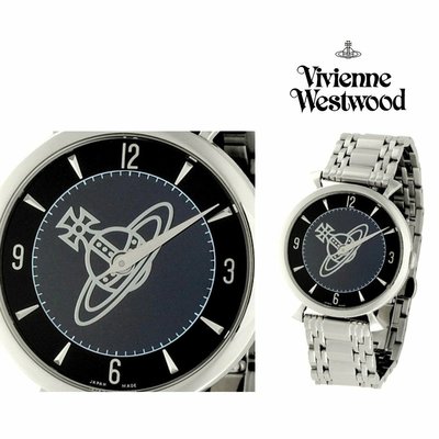 Vivienne Westwood ►經典土星ORB (銀色×深藍黑色) 手錶 中性錶｜100%全新正品｜日本限定!