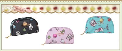 Ariel's Wish-日本Laduree馬卡龍蛋糕甜點化妝包收納袋鉛筆盒筆袋緞帶蝴蝶結附巴黎鐵塔拉鍊吊飾-三色絕版品