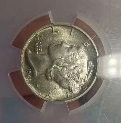 【二手】 1945年 美國 墨丘利 小飛人 小飛俠 mercury 銀623 紀念幣 硬幣 錢幣【經典錢幣】