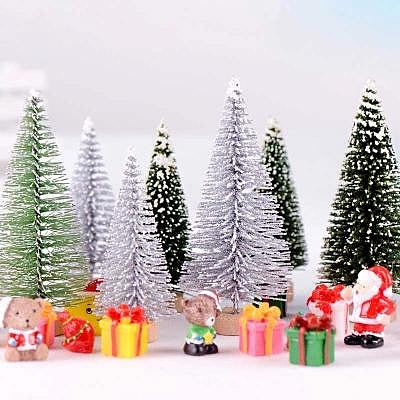滿200出貨盆栽裝飾小擺件 創意攝影可愛小擺設 生態瓶卡通圣誕樹松樹