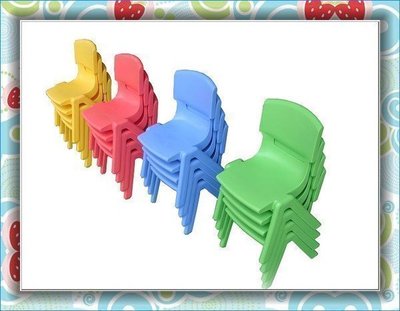 【劍聲幼教拍賣】【彩色環保課桌椅-環保椅x16張】兒童傢俱、幼兒傢俱、家具、桌子、椅子