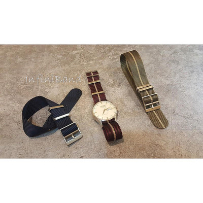 瑞典 24mm 21mm 19mm 復古風格 針織 帝舵 tudor 代用 錶帶 可調式 一件式 尼龍 錶帶