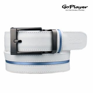 青松高爾夫 GoPlayer寬滑扣皮帶(黑藍/紅 織條)$1000元