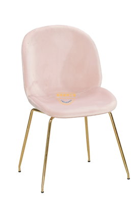 ☆[新荷傢俱] M 650 (綠/粉)高級金腳絨布餐椅 絨布椅 甲殼蟲椅 ☆洽談椅 櫃台椅 貴賓椅 房間椅 咖啡椅