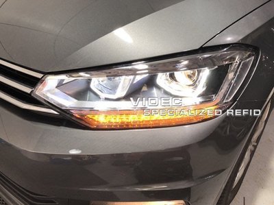 巨城汽車精品 VW TOURAN 16-17 LED 雙U 導光 光柱 R8 大燈 總成 新竹威德