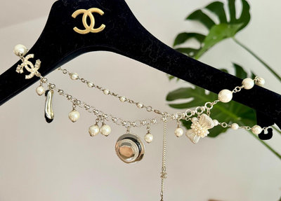 香奈兒中古Chanel vintage多元素珍珠毛衣鍊項鍊